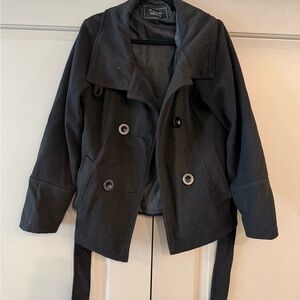 Elegant Black Pea Coat